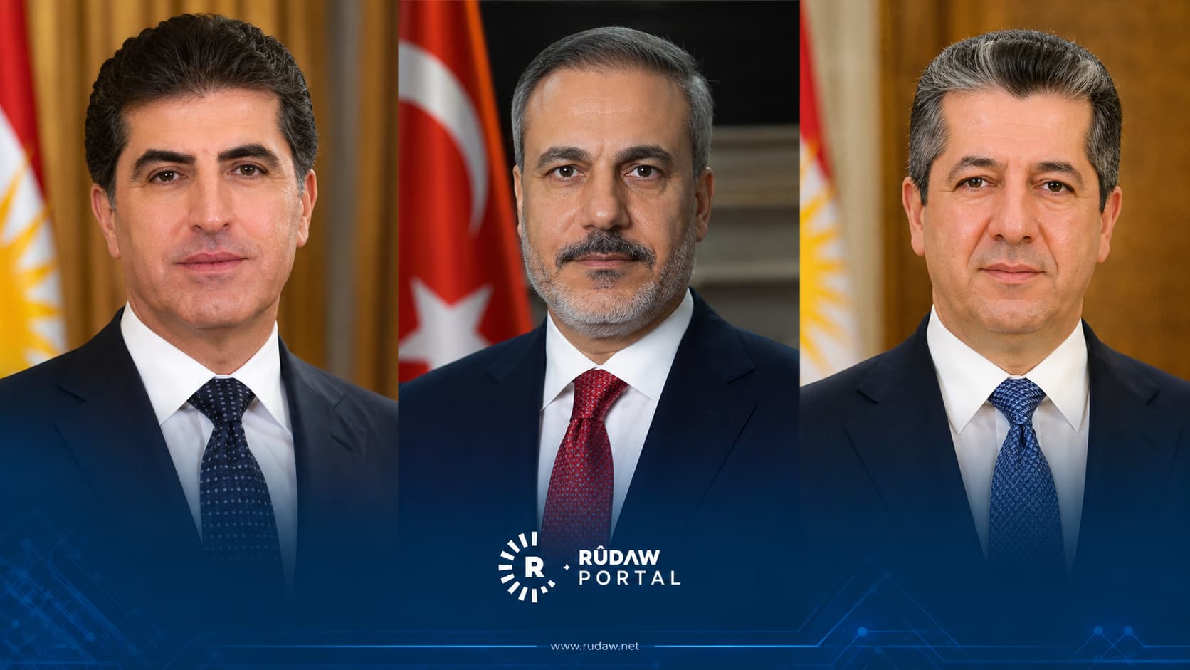 هاکان فیدان بە تەلەفۆن قسەی لەگەڵ نێچیرڤان بارزانی و مەسرور بارزانی کرد