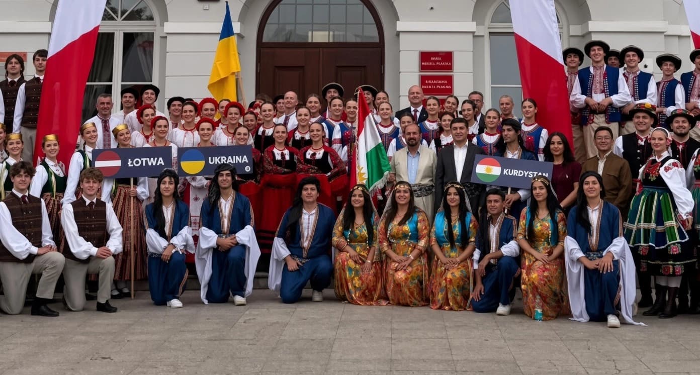 Erbil Halk Dansları Ekibi, Polonya’daki uluslararası folklor festivaline katıldı