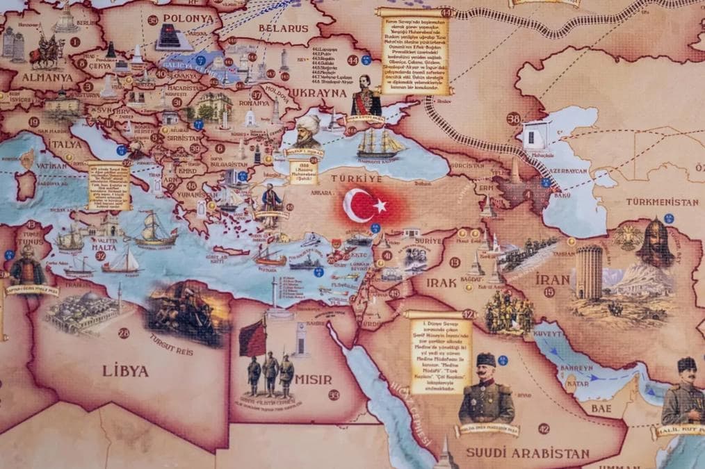 تورکیا نەخشەی 172 گۆڕستان و مۆنیومێنتی سەربازیی خۆی لە 48 وڵاتی جیهان ئامادە دەکات