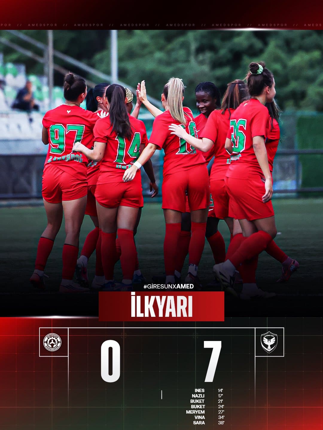 Amedspor kadın futbol takımı. / Foto: X