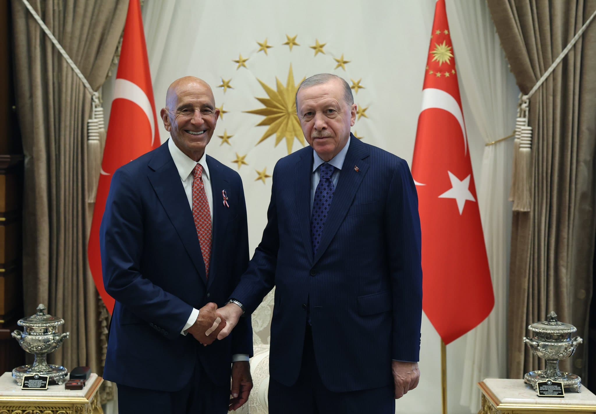 Erdoğan, Barrack’ı Beştepe'de kabul etti ve bir süre görüştü