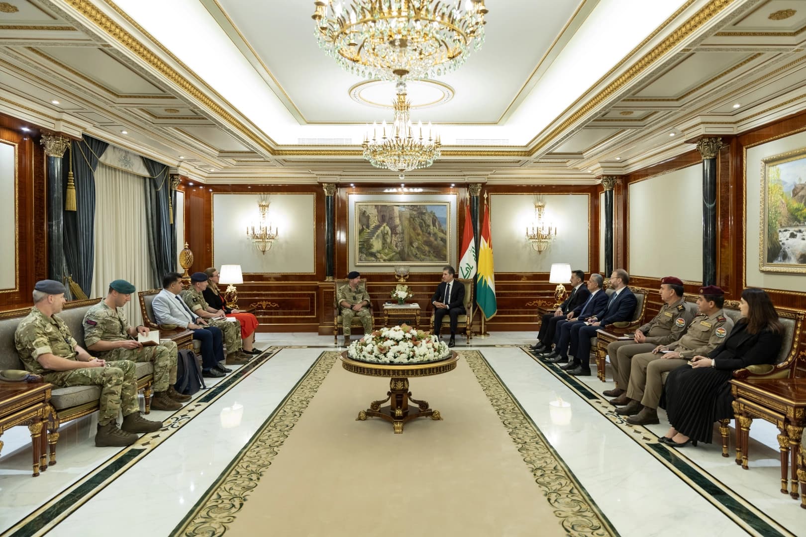 President Barzani, UK defense advisor discuss security cooperation, Peshmerga unification