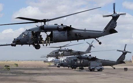 The US stationed several Black Hawk helicopters in Erbil this month. AFP photo.
