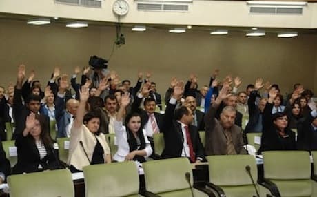 Kurdistan Parliament on its opening day following the 2009 parliamentary elections. Photo: KRG