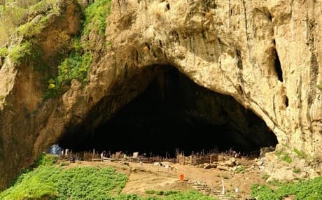 An outside view of Kurdistan's Shanidar cave, taken by photographer Safin Ahmed April, 13, 2007.