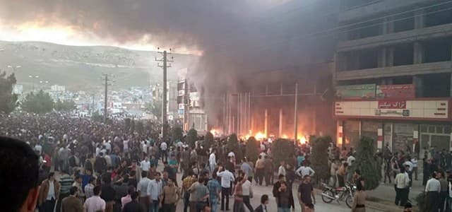 Riots erupted on Thursday in the streets of Mahabad