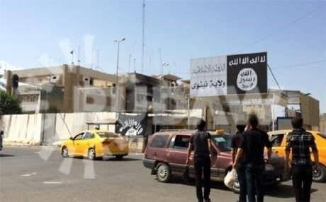 Islamic State militants in Mosul. Rudaw photo.