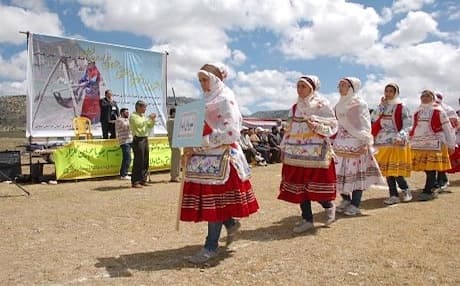 Kurdish women in Khorasan at a traditional fashion show. Photo: courtesy of Afrasiab Shekofteh