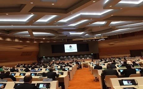 Socialist International meeting at the United Nation's office in Geneva. Photo: Courtesy of Hemin Hawrami, head of the Kurdistan Democratic Party's Foreign Relations Department. 