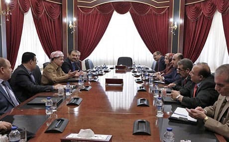 President Masoud Barzani met with Turkmen parliamentary officials on Thursday. Photo: Courtesy of Kurdistan Region Presidency