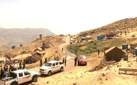 Families fleeing their villages amid Iranian bombardment. Rudaw file photo 