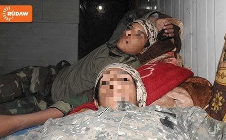Picture of two ISIS child soldiers retrieved from ISIS cell phones and other gadgets left behind after recapture of their territories by the Kurdish Peshmerga forces near Bashiqa.