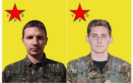 Canadian Nazzareno Antonio Tassone (L) and Briton Ryan Lock (R) were killed north of Raqqa on December 21. Photo: YPG