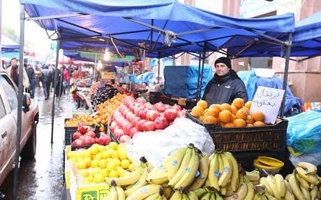 Shekhalla fruit and vegetable market in downtown Erbil. Photo by Farzin Hassan/Rudaw
