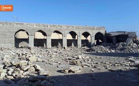 As the first media, Rudaw cameras capture trails of destruction inside Nabi Younis  Shrine after it was bombed by ISIS in 2014 and recaptured by Iraqi forces on January 16, 2016. 