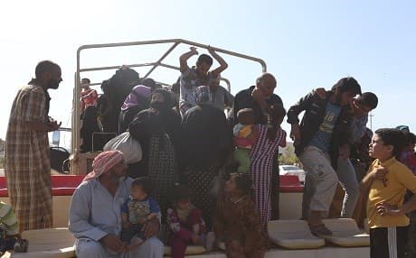 Iraqi civilians being processed for settlement at Debaga refugee camp south of Erbil, July 2016. Photo by Farzin Hassan/Rudaw