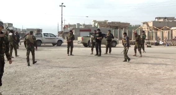 A number of Rojava Peshmerga deployed in the troubled Khanasoor town in Shingal region. Photo: Rudaw video