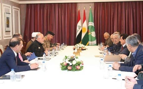 Prime Minister Haider al-Abadi met with the officials of  the Patriotic Union of Kurdistan (PUK) on Tuesday. Photo: PM Media Office