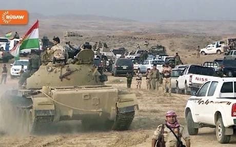 Kurdish Peshmerga forces position in Kirkuk. Photo: Rudaw