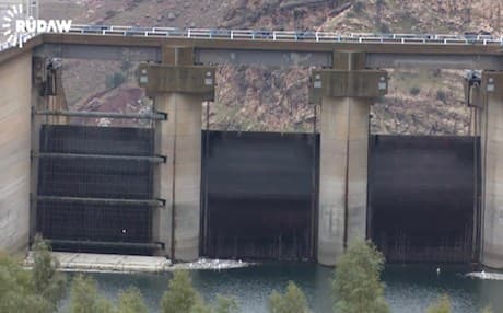 Darbandikhan Dam in Sulaimani Province. Photo: Rudaw