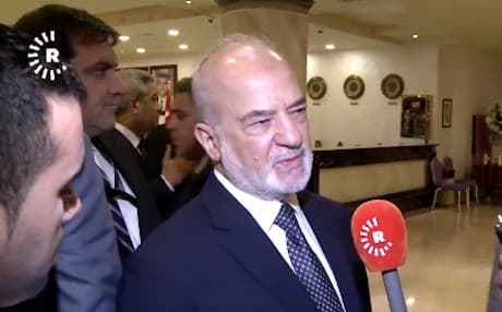 Iraq's Foreign Minister Ibrahim al-Jaafari speaking to Rudaw in Amman, Jordan.