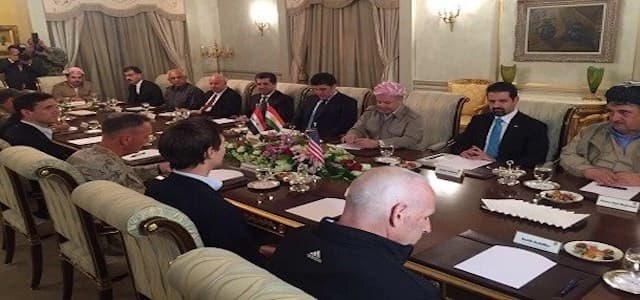 US delegation including Jared Kushner and Gen. Joseph Dunford meeting with President Barzani and Kurdish leaders in Erbil.