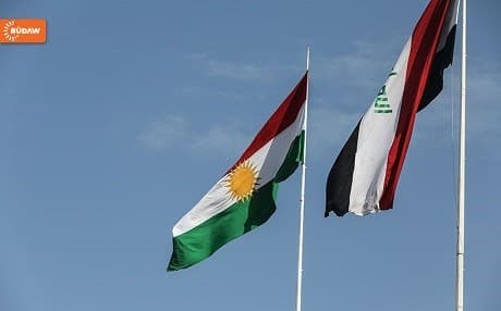 Kurdistan and Iraq flags flying in Kirkuk. Photo: Sartip Othman/Rudaw