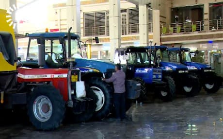 The prices of new tractors range between $14,000 and $40,000 depending on their quality. Photo: Rudaw video