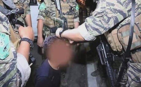A photo shows a young man whose hair is shaved off by the Kirkuk police  for allegedly drinking alcohol in public places and harassing pedestrians. The photo is said to have been first published by Kirkuk police to make an example of the individuals. Photo: social media 