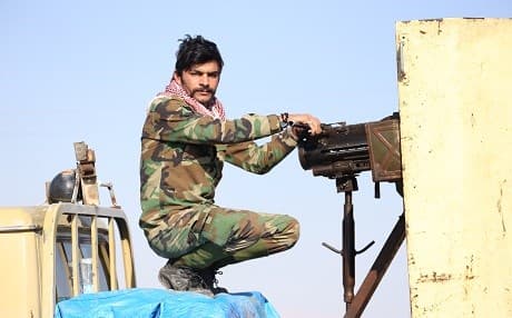 A member of the Kurdish Peshmerga force in Makhamur front. File photo: Rudaw