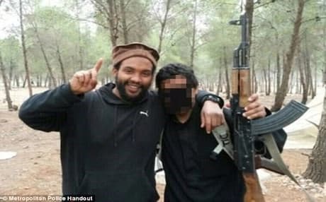 Aine Davis (L)  said to have been a member of the notorious gang of four British jihadists including ISIS executioner Jihadi John. Photo: British Metropolitan Police