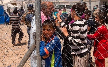 Mosul IDPs at a refugee camp in Hamam Alil town, south of Mosul. Photo: AFP 