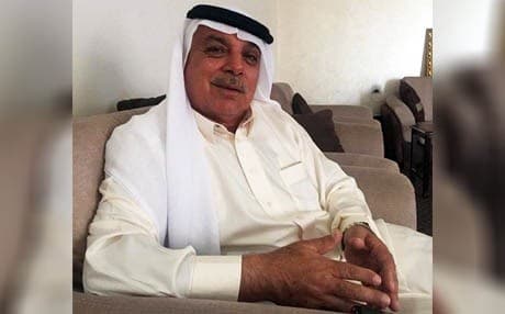Sheikh Faysal Hamadi sits down for an interview. Photo: Mahmud Yasin Kurdi