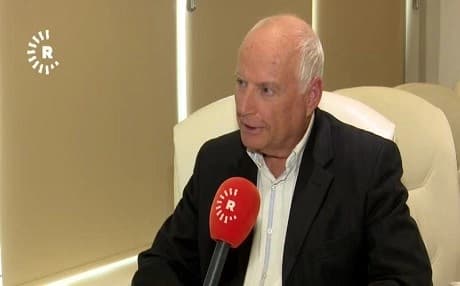 Michael Gunter speaks with Rudaw English while visiting the Kurdistan Region on May 27, 2017. Photo: Rudaw