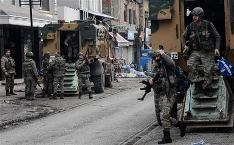 Turkish forces in Diyarbakir’s Sur district in February 2016. Photo: AFP