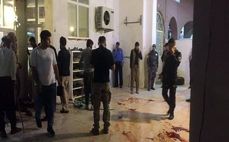 The aftermath of the attack against Bahasht mosque, a Salafi mosque run by the controversial preacher Dr Abdul Latif in Sulaimani on June 16. 2017.