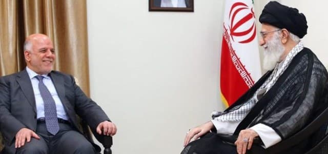 Iraqi Prime Minister Haider al-Abadi [L] and Iranian Supreme Leader Ayatollah Khamenei meet in Tehran on June 20, 2017. Photo: Tasnim News Agency