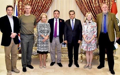 Head of Kurdistan’s foreign relations, Falah Mustafa (centre), welcomes members of the UK’s all-party parliamentary group (APPG) on Kurdistan, including Jack Lopresti (on Mustafa’s right) in November 2016. Photo: KRG 