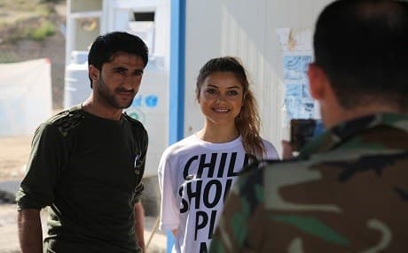 Dashni Morad with Kurdish Peshmerga in the Kurdistan Region. Photo: Morad
