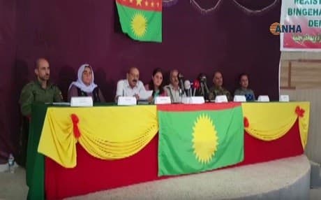 A group affiliated with the Kurdistan Workers Party (PKK) declared what has been described as the democratic autonomy in the Yezidi area of Shingal on August 20, 2017. Photo: ANHA
