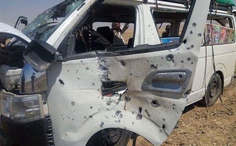 A veteran Peshmerga who was transporting Kurdish soldiers to their station in his minibus was killed by a planted bomb. Four more were lightly injured. Photo: Social media