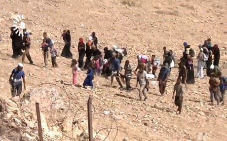   Rudaw’s cameras captured many civilians fleeing the ongoing war on August 28, 2017 as they made their way to Qasab al-Ra’i, near Tal Afar and then to areas controlled by the Peshmerga.