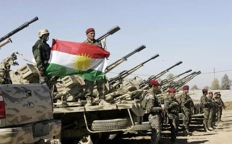 Kurdish Peshmerga mechanized units are inspected. Photo: AFP via Getty