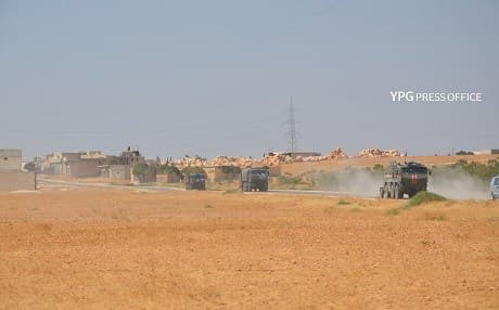 Russian forces arriving to deconflict in northern Syria. Photo: YPG
