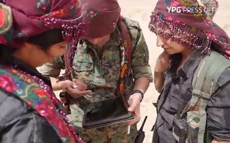 SDF prepare on the first day of operation Jazira Storm in Deir ez-Zor. Photo: YPG video