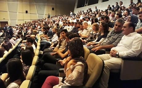 Moviegoers attend the Duhok International Film Festival over the weekend in the Kurdistan Region. Photos: By author