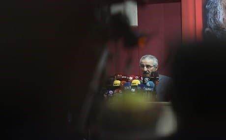 File photo shows Mala Bakhtiyar, a senior PUK officials, speaking at an event in 2016.
