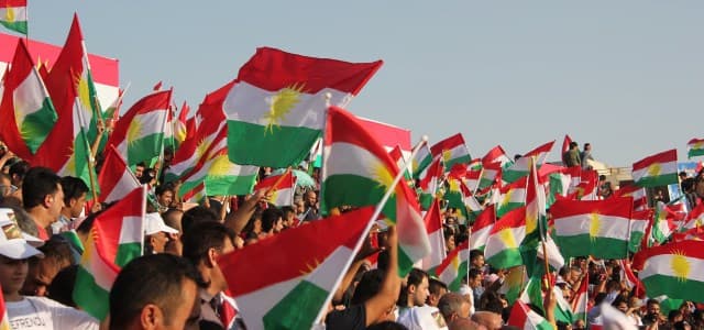 An estimated 40, 000 people attend a rally in support of the Kurdish independence referendum on September 22, 2017 where President Masoud Barzani delivered a "historic" speech telling the nation to head to the polls on Monday. Photo: Rudaw TV 