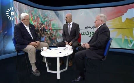 Retired US Col. Richard Naab and retired Lt. Gen. Jay Garner speak with Rudaw's Shaho Amen on September 24.