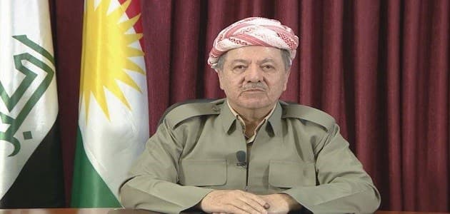 President Masoud Barzani addressing the nation on Tuesday evening. Photo: Rudaw TV